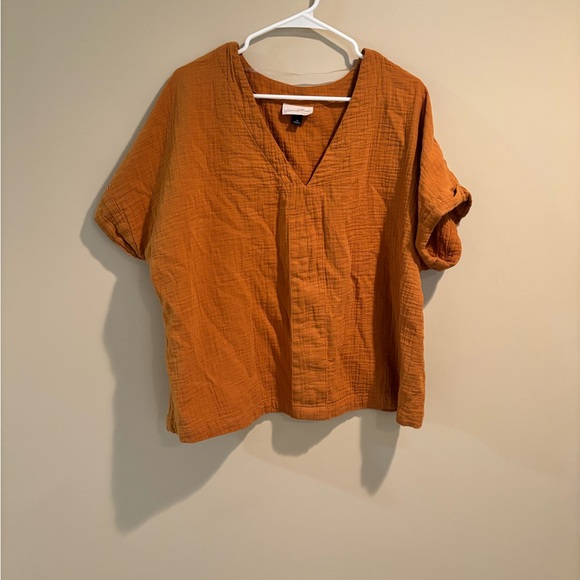Universal Thread Rust V-Neck Blouse - Picture 4 of 5